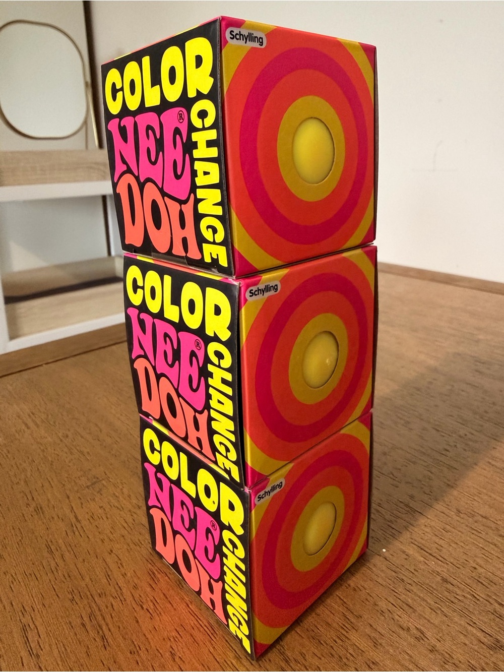 NeeDoh Color Change Stress Ball - Yellow & Pink NIB - SHIPS FAST!